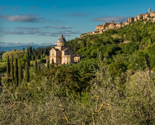 Escursioni a piedi nella Toscana meridionale tra Pienza e la Val d'Orcia, Montepulciano