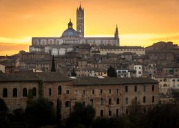 cultural trips to Italy, Tuscany. The cathedral of Siena at sunrise